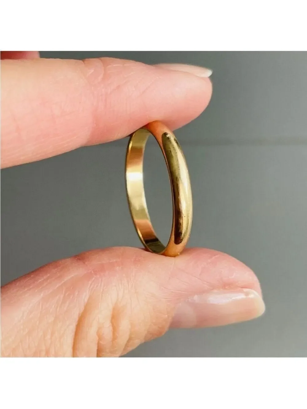 Solid 14k Yellow Gold “Bristol” Stack Ring Band